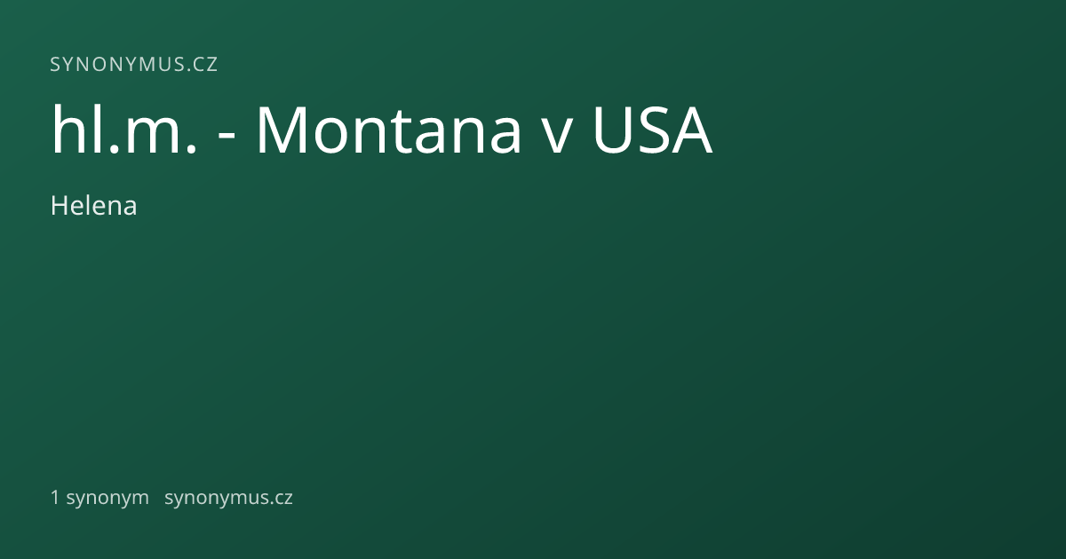 Náhled odkazu: hl.m. - Montana v USA