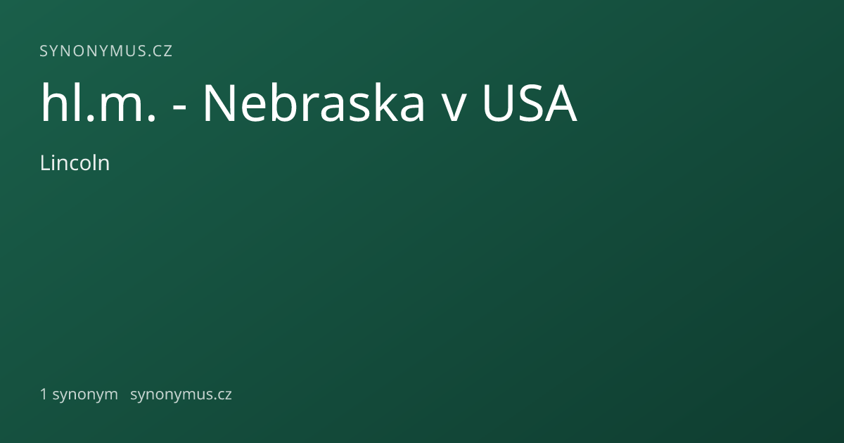 Náhled odkazu: hl.m. - Nebraska v USA