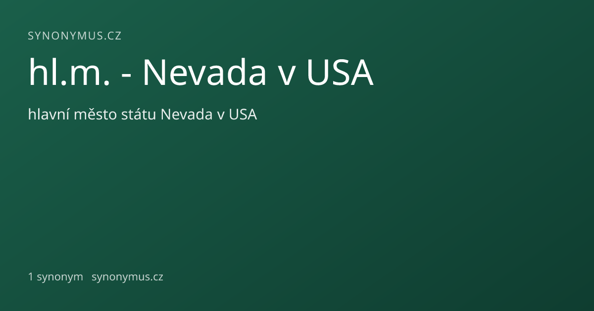 Náhled odkazu: hl.m. - Nevada v USA