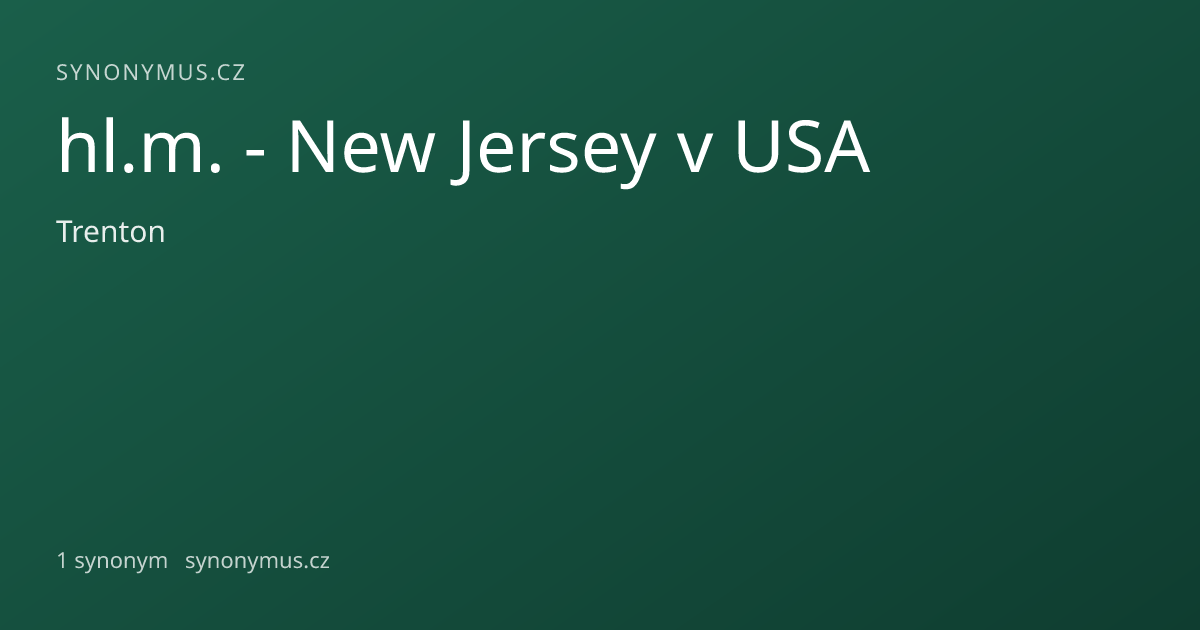 Náhled odkazu: hl.m. - New Jersey v USA