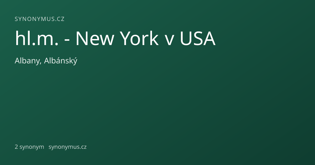 Náhled odkazu: hl.m. - New York v USA