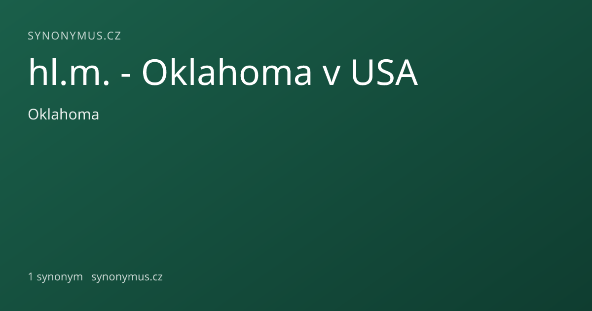 Náhled odkazu: hl.m. - Oklahoma v USA