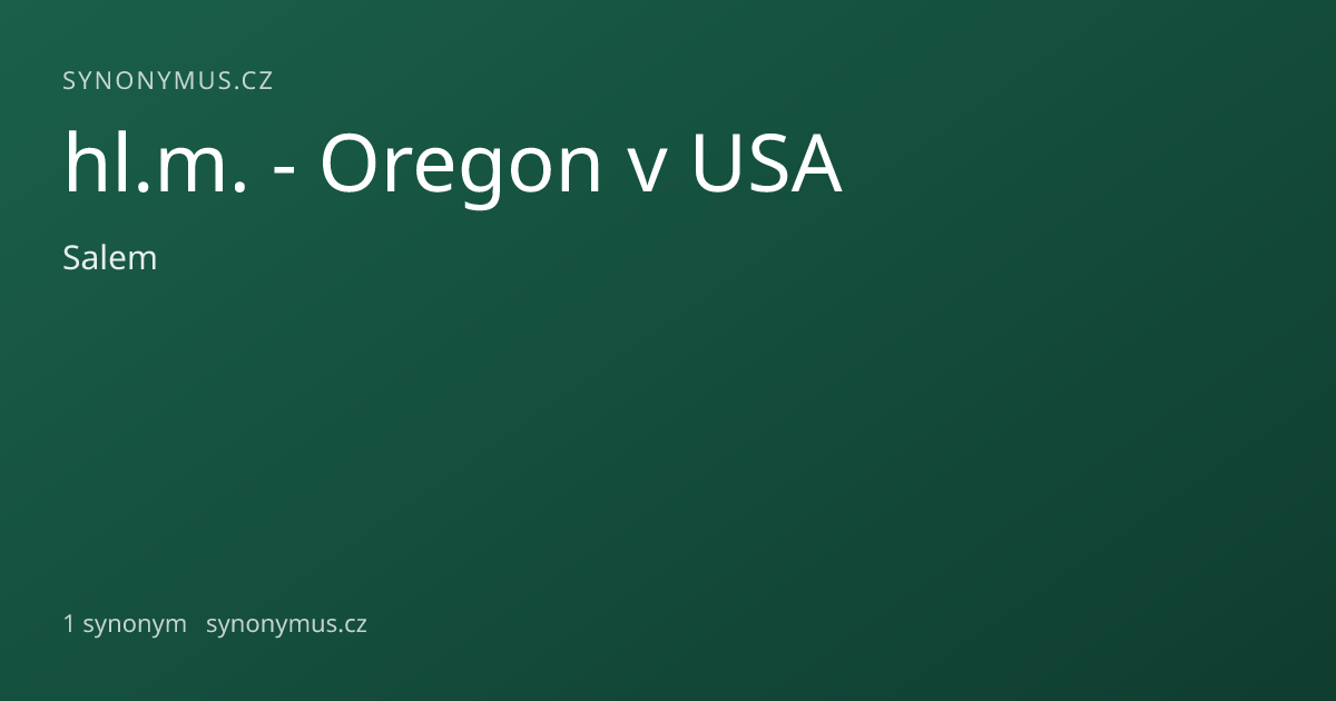 Náhled odkazu: hl.m. - Oregon v USA