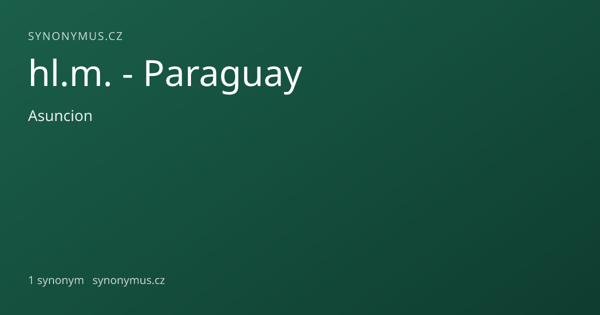 Náhled odkazu: hl.m. - Paraguay
