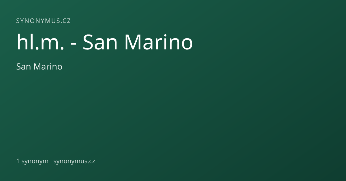 Náhled odkazu: hl.m. - San Marino