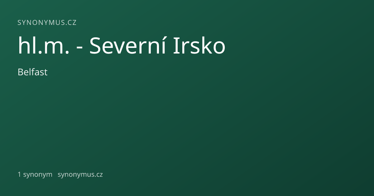 Náhled odkazu: hl.m. - Severní Irsko