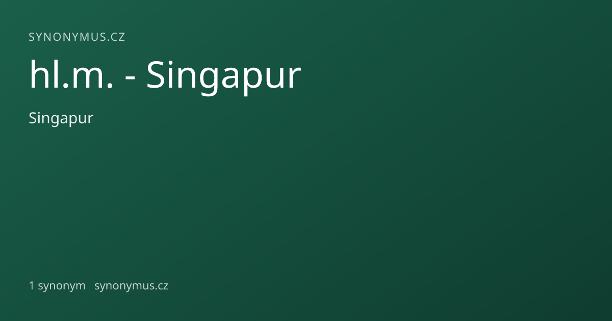 Náhled odkazu: hl.m. - Singapur