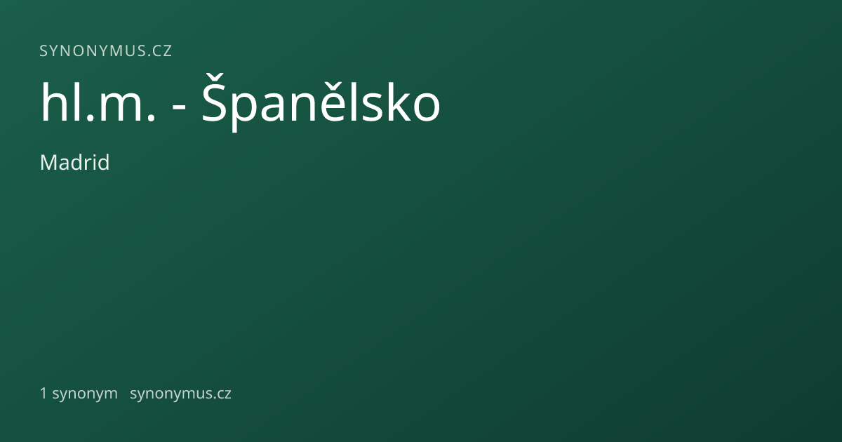 Náhled odkazu: hl.m. - Španělsko