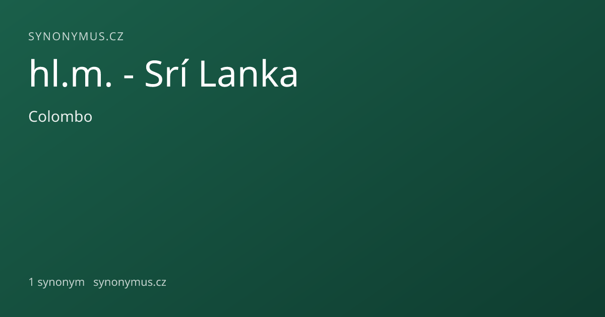 Náhled odkazu: hl.m. - Srí Lanka