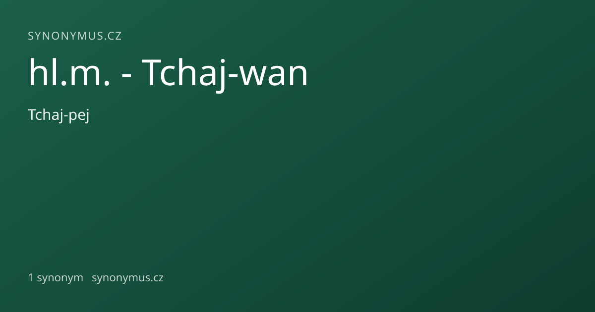 Náhled odkazu: hl.m. - Tchaj-wan