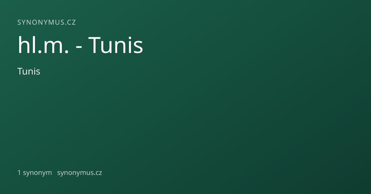 Náhled odkazu: hl.m. - Tunis
