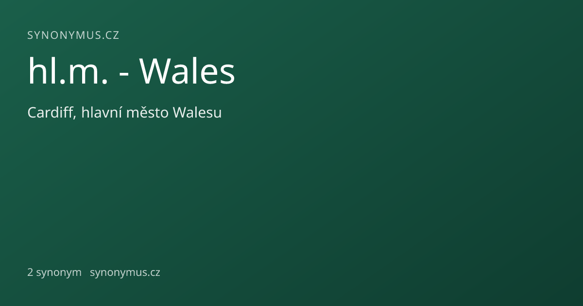 Náhled odkazu: hl.m. - Wales