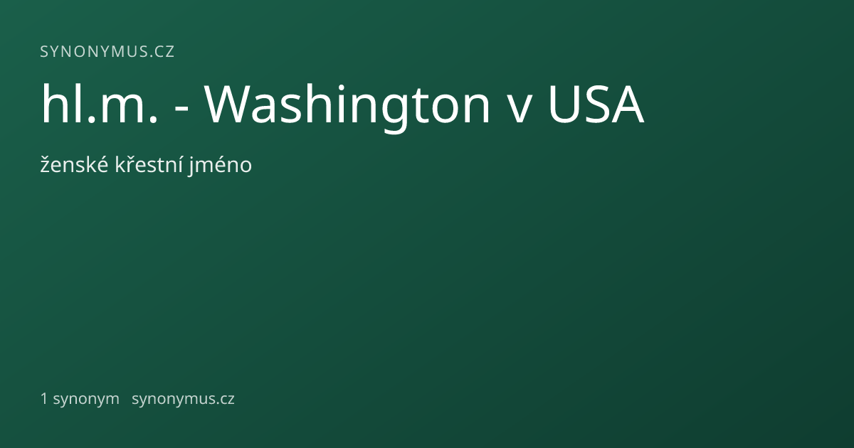 Náhled odkazu: hl.m. - Washington v USA