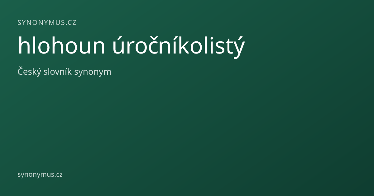 Náhled odkazu: hlohoun úročníkolistý