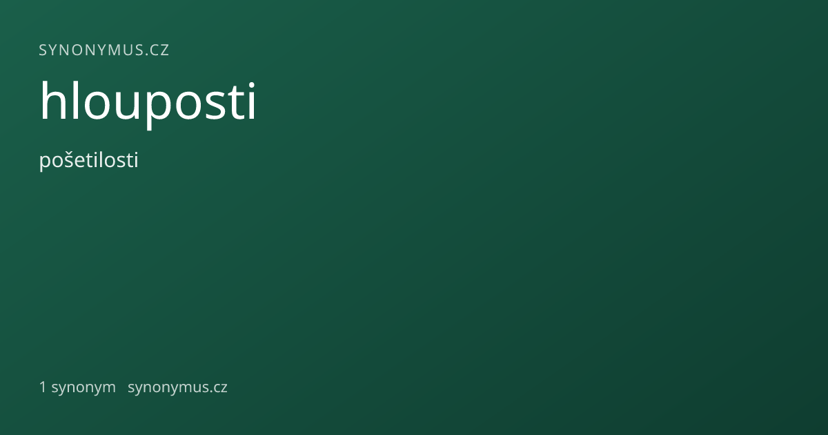 Náhled odkazu: hlouposti