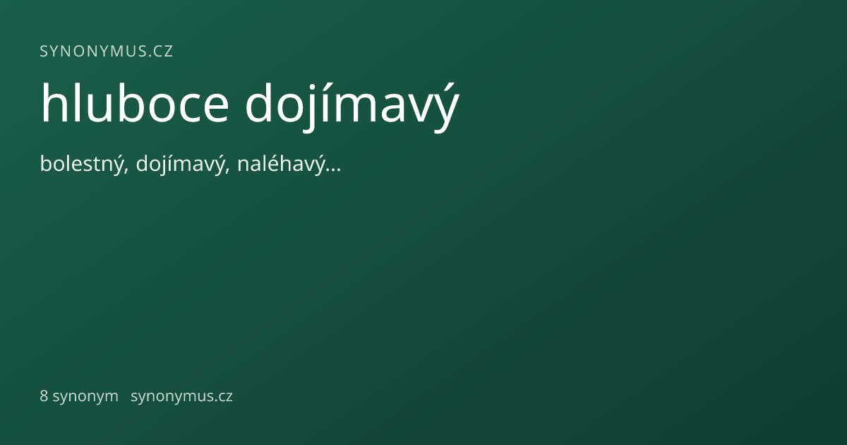Náhled odkazu: hluboce dojímavý