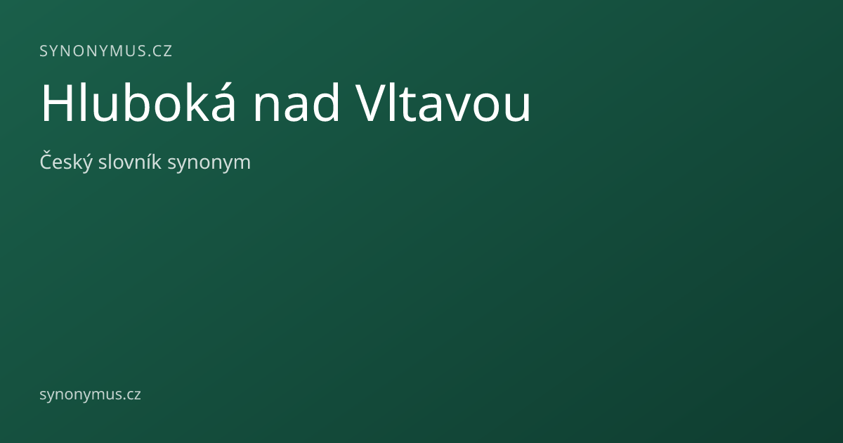 Náhled odkazu: Hluboká nad Vltavou