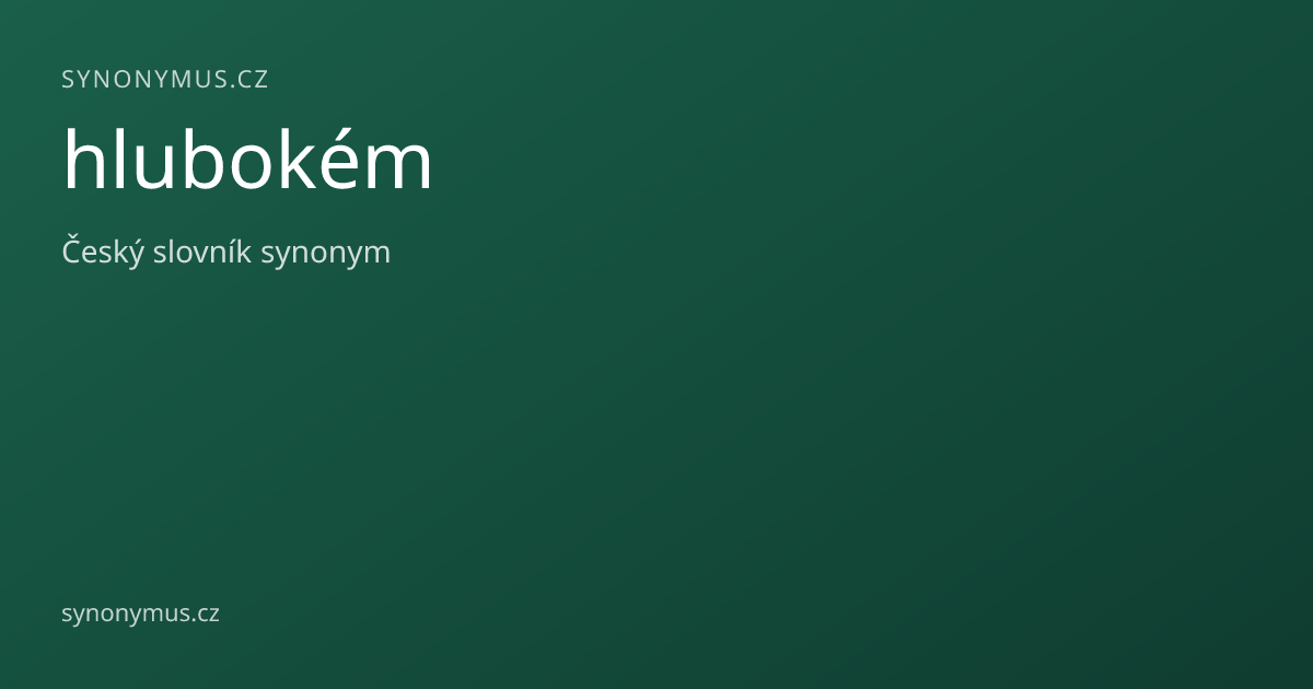 Náhled odkazu: hlubokém