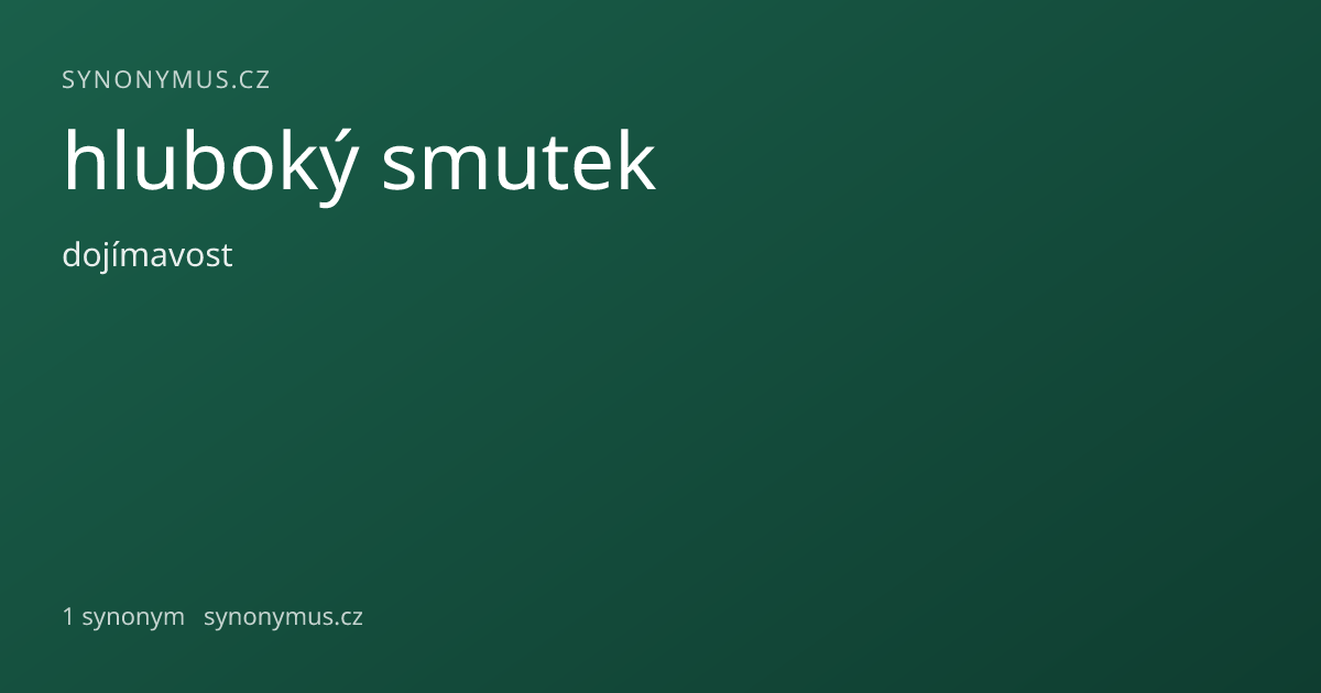 Náhled odkazu: hluboký smutek