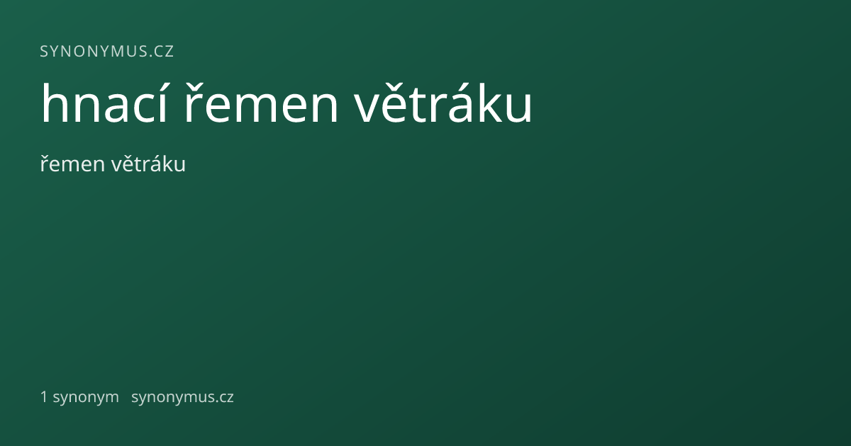 Náhled odkazu: hnací řemen větráku