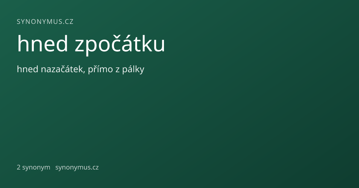 Náhled odkazu: hned zpočátku