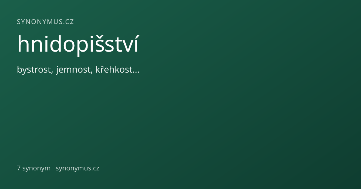 Náhled odkazu: hnidopišství