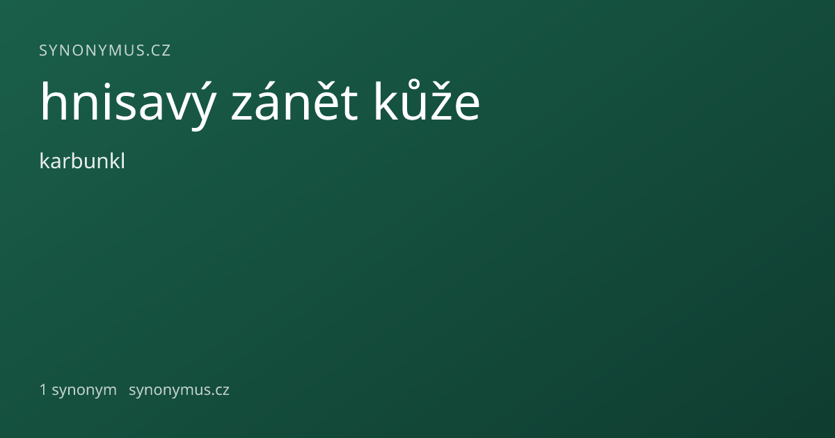 Náhled odkazu: hnisavý zánět kůže