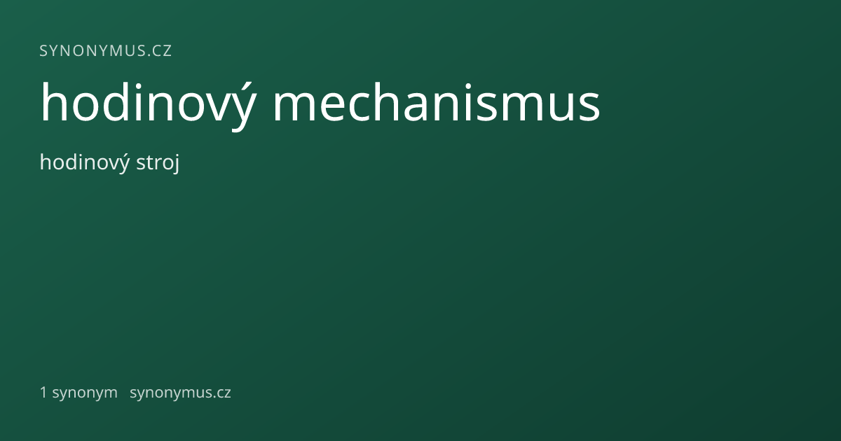 Náhled odkazu: hodinový mechanismus