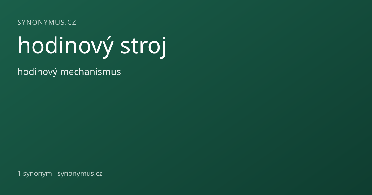 Náhled odkazu: hodinový stroj