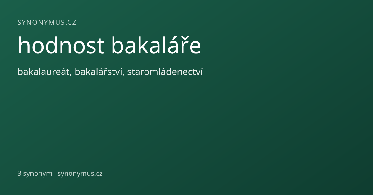 Náhled odkazu: hodnost bakaláře