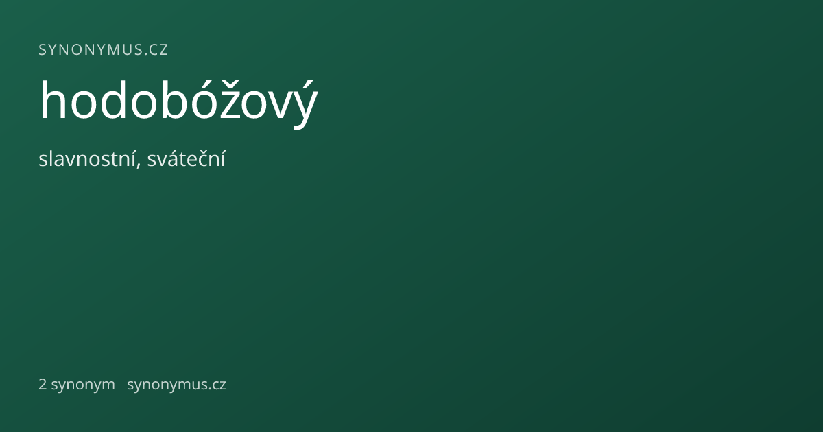Náhled odkazu: hodobóžový