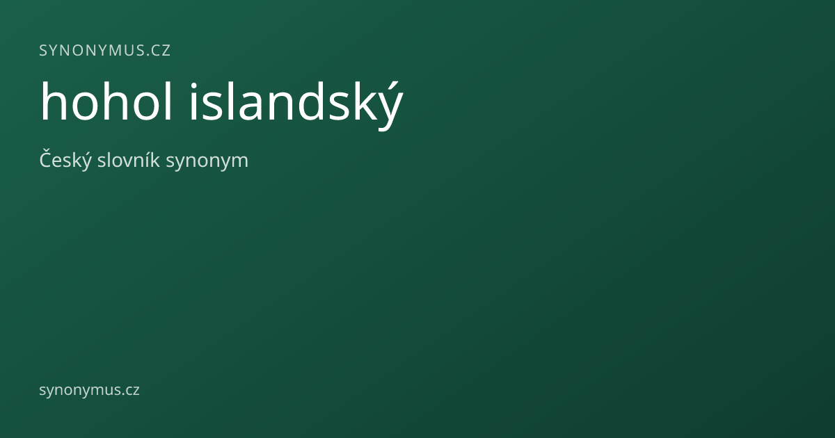Náhled odkazu: hohol islandský