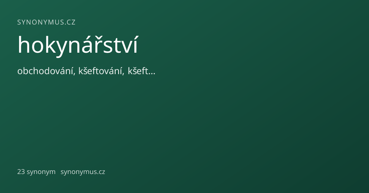 Náhled odkazu: hokynářství