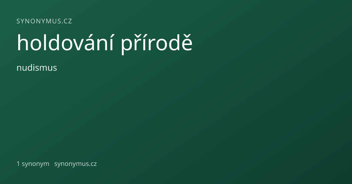 Náhled odkazu: holdování přírodě