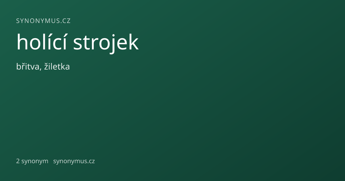Náhled odkazu: holící strojek