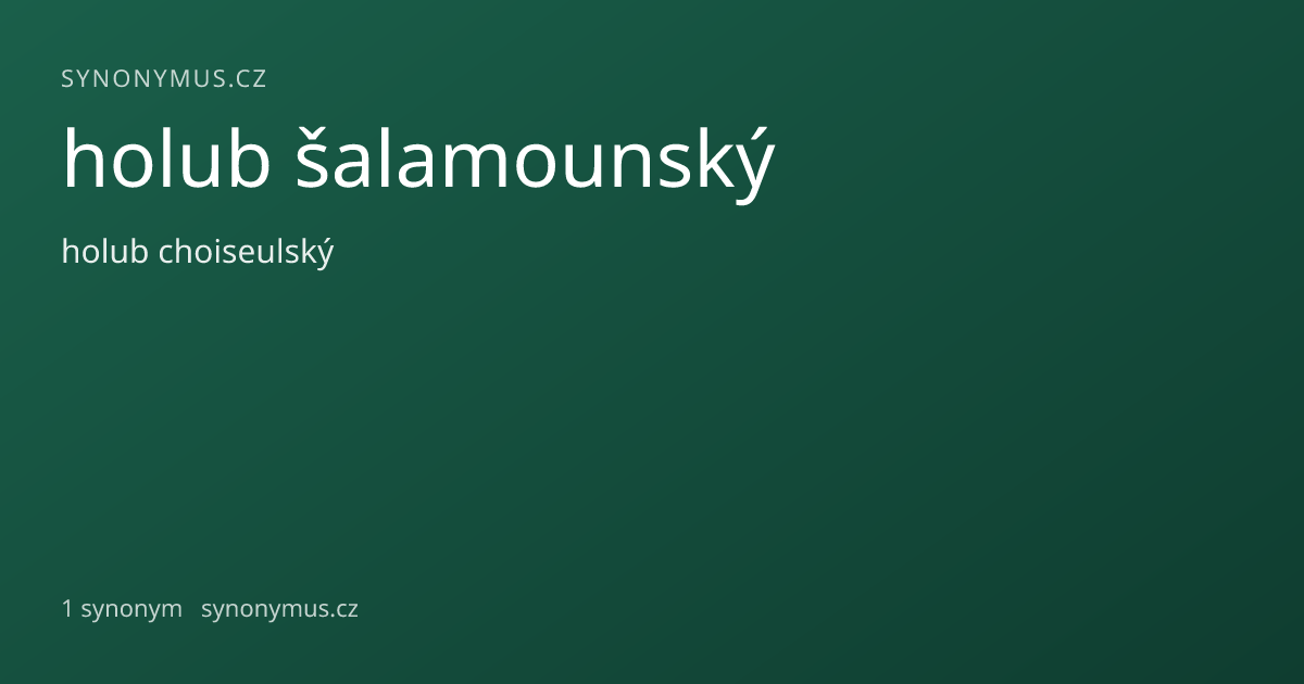 Náhled odkazu: holub šalamounský