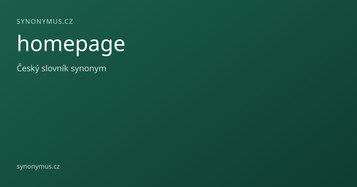 Náhled odkazu: homepage
