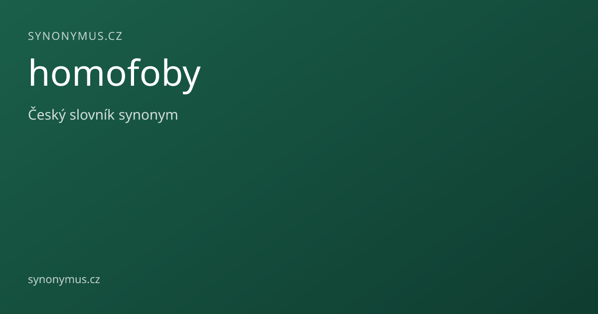 Náhled odkazu: homofoby