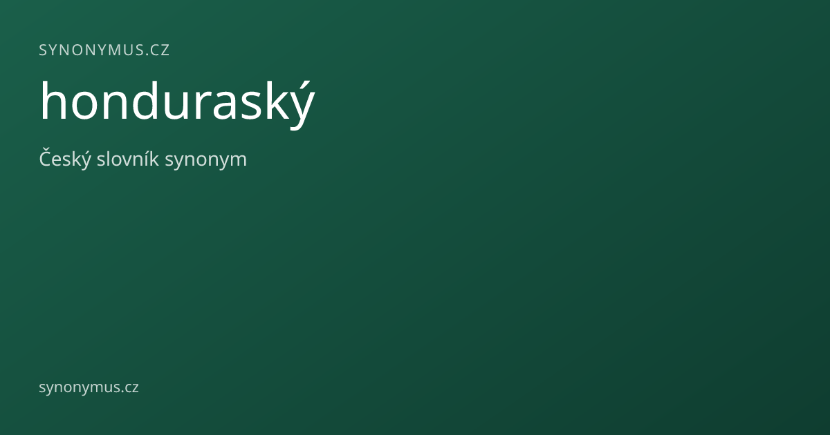 Náhled odkazu: honduraský