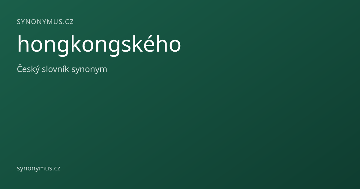Náhled odkazu: hongkongského