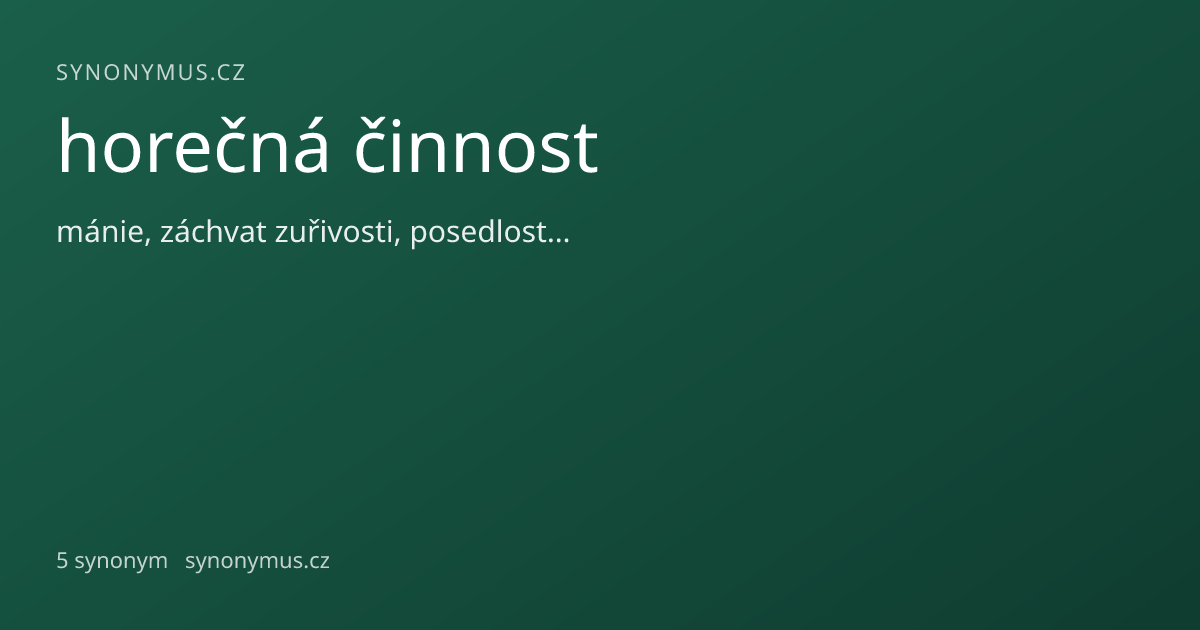 Náhled odkazu: horečná činnost