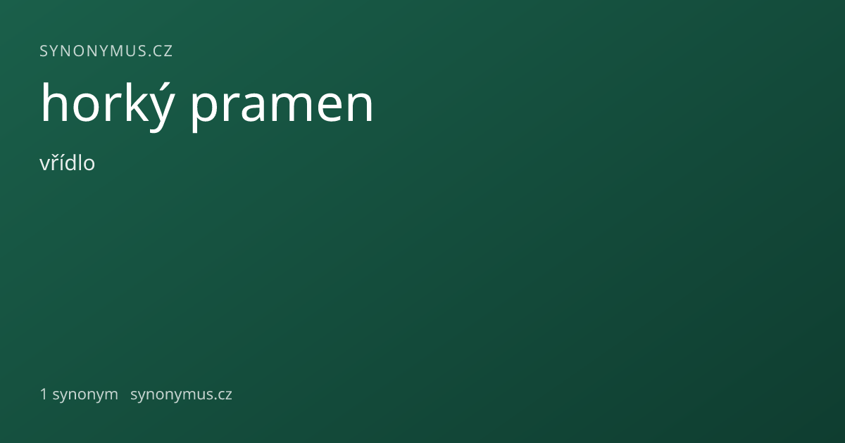 Náhled odkazu: horký pramen