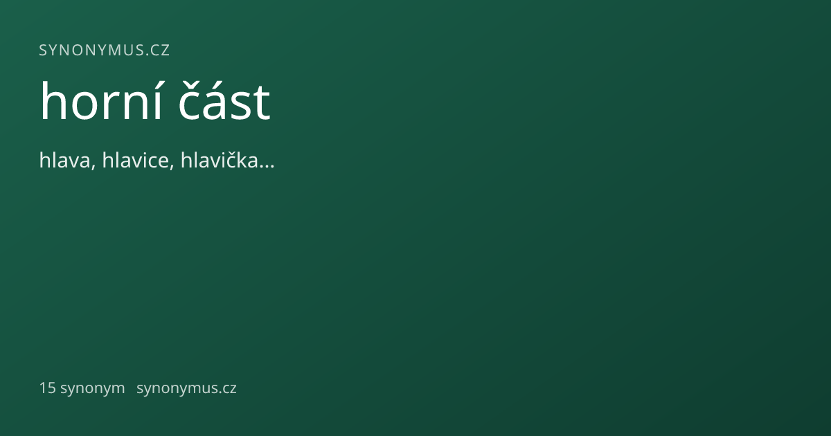 Náhled odkazu: horní část
