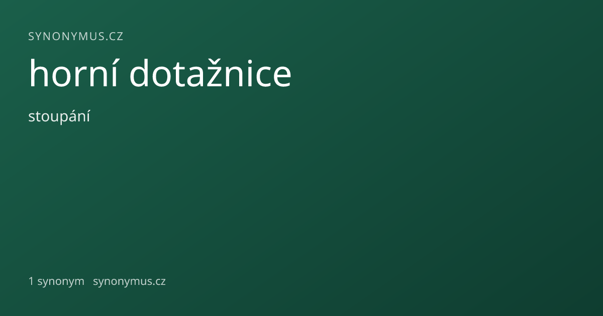 Náhled odkazu: horní dotažnice