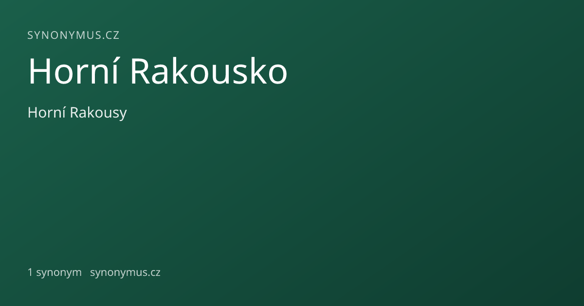Náhled odkazu: Horní Rakousko