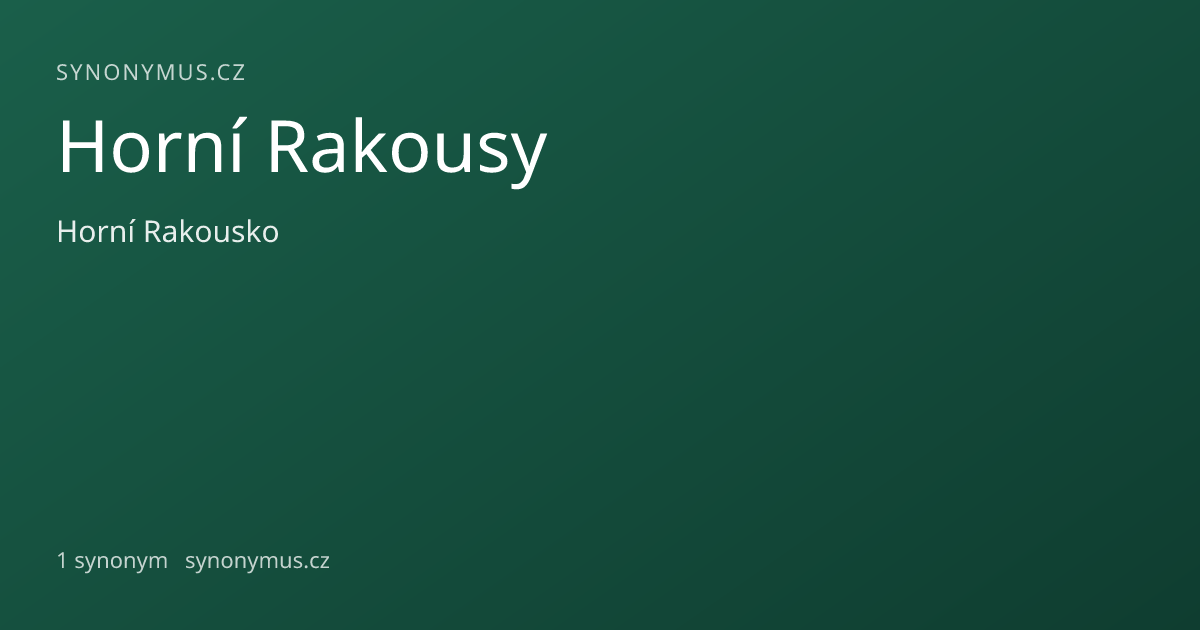 Náhled odkazu: Horní Rakousy