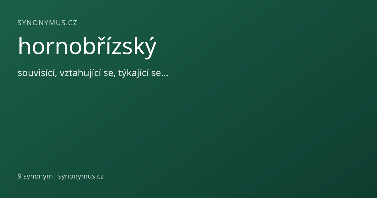 Náhled odkazu: hornobřízský