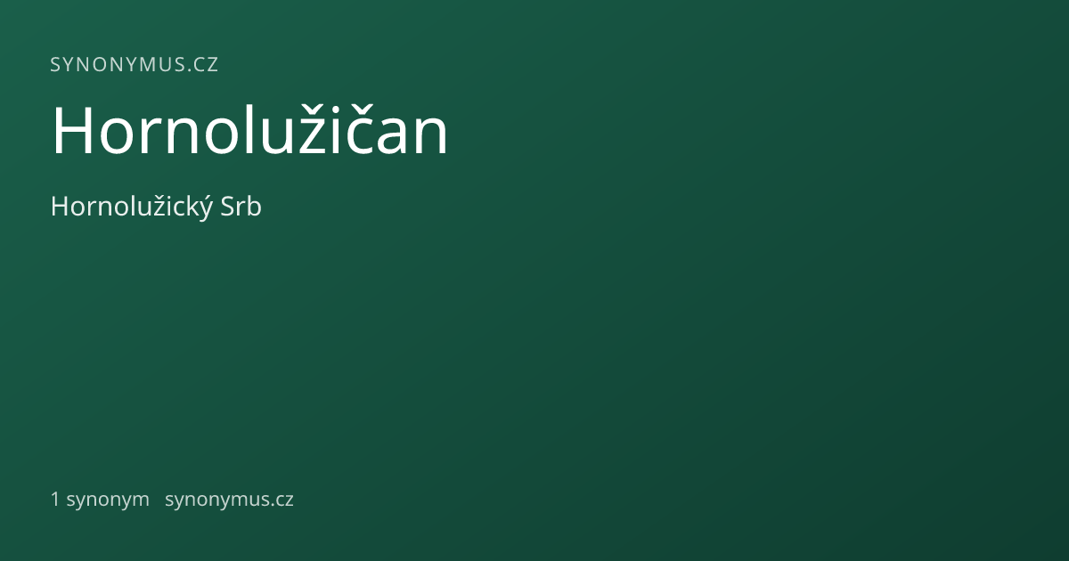Náhled odkazu: Hornolužičan