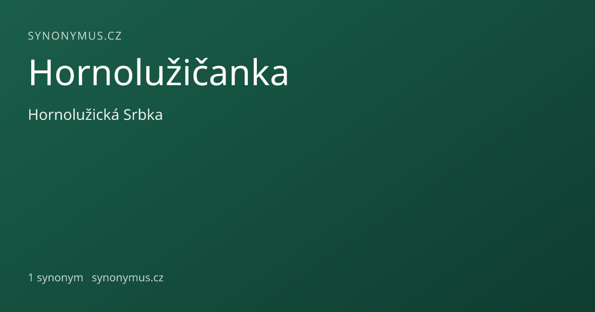 Náhled odkazu: Hornolužičanka