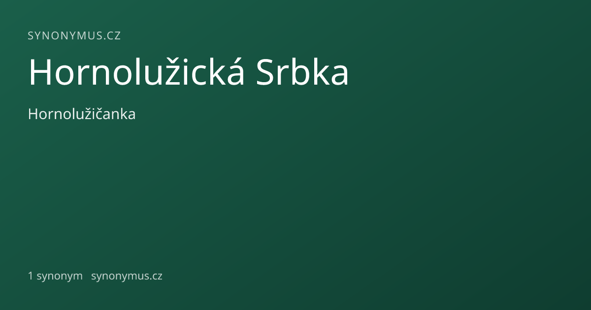 Náhled odkazu: Hornolužická Srbka